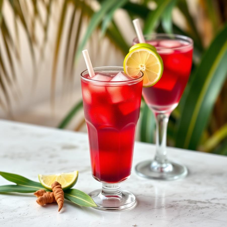 Sorrel en ginger drankjes